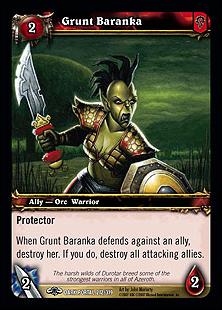 World of Warcraft: Through the Dark Portal (Base Set) card 212 Grunt Baranka