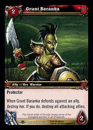 World of Warcraft: Through the Dark Portal (Base Set) card 212 Grunt Baranka