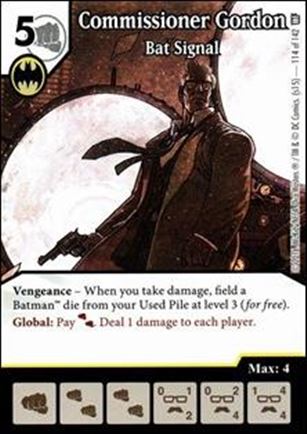 DC Comics Dice Masters World's Finest card 114 Commissioner Gordon: Bat Signal