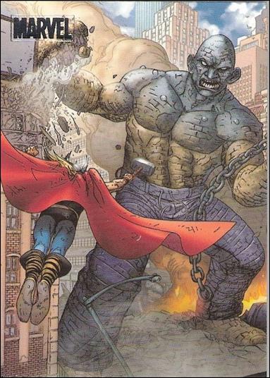 Marvel Heroes and Villains (Silver Foil Parallel Base Set) card 73 Thor vs Absorbing Man