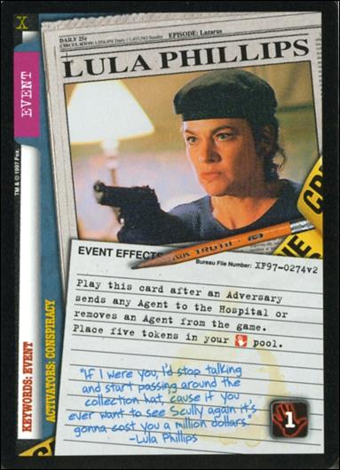X-Files: The Truth Is Out There (Base Set) card XF97-0274v2 Lula Phillips