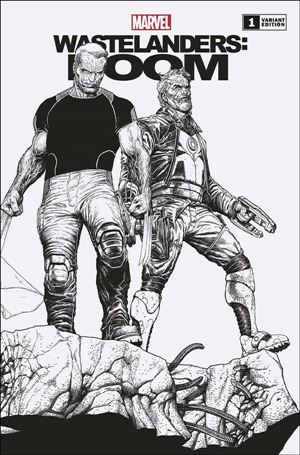 Wastelanders: Doom issue 1-B Steve McNiven Black & White Connecting Cover