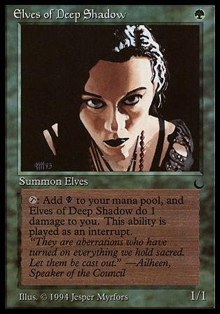 Magic the Gathering: The Dark (Base Set) card 76 Elves of Deep Shadow