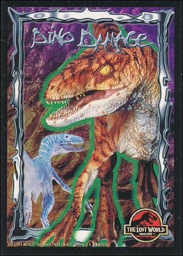 Lost World: Jurassic Park (Stickers Subset) card 9 Velociraptor