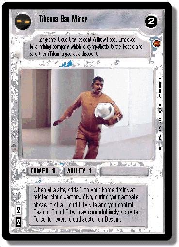 Star Wars: Cloud City Limited (Base Set) card 96 Tibanna Gas Miner