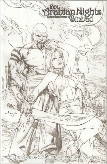1001 Arabian Nights: The Adventures of Sinbad issue 1-C Eric "e.Bas" Basaldua Sketch Cover 1/500