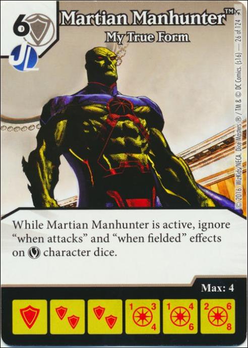 DC Comics Dice Masters Green Arrow and The Flash card 26 Martian Manhunter: My True Form