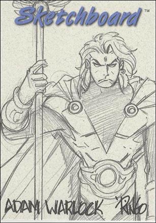 Marvel Creators Collection '98 (Sketchboard Subset) card 20-C Adam Warlock (Grey)