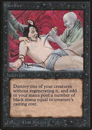 Magic the Gathering: Limited Edition Alpha (Base Set) card 124 Sacrifice