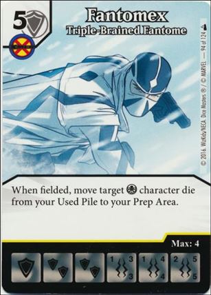 Marvel Dice Masters Deadpool card 94 Fantomex: Triple-Brained Fantome