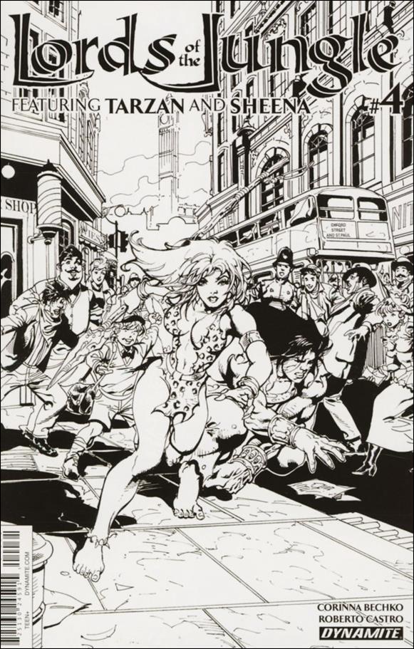 Lords of the Jungle issue 4-C Roberto Castro 1:10 Black & White Cover