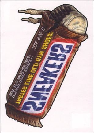 Wacky Packages All-New: Series 1 (Tattoo Subset) card 2 Sneakers