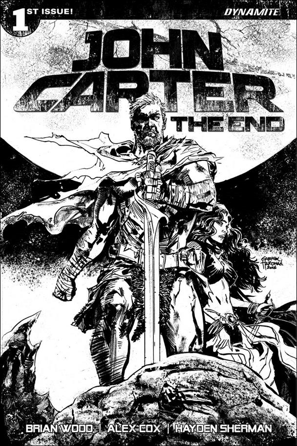 John Carter: The End issue 1-H Gabriel Hardman Black and White 1:30 Cover