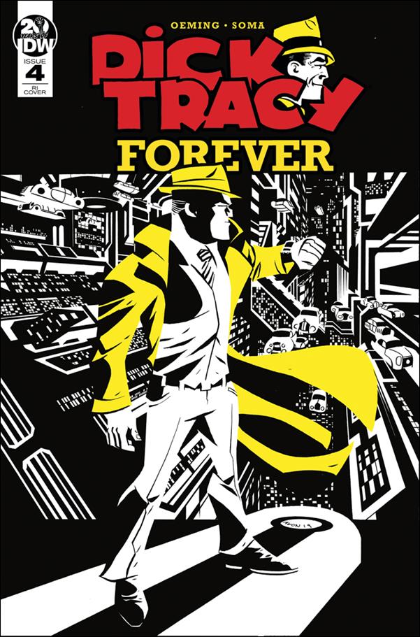 Dick Tracy Forever issue 4-B 1:10 Black & White & Yellow Cover
