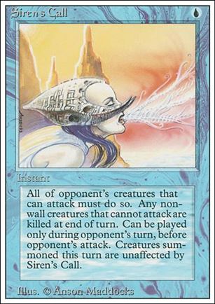 Magic the Gathering: Revised (Base Set) card 80 Siren's Call
