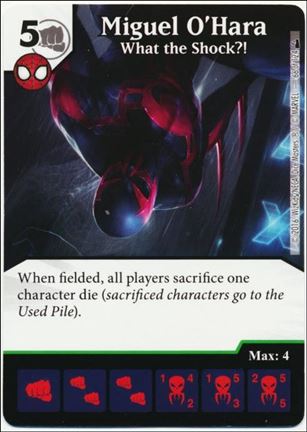 Marvel Dice Masters Deadpool card 66 Miguel O'Hara: What the Shock?!
