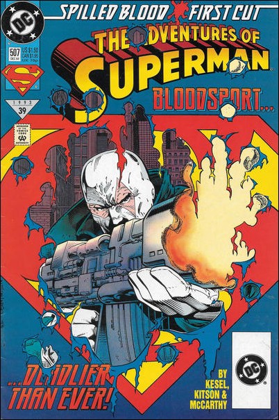 Adventures of Superman (1987) issue 507-B DC Bullet UPC (2nd Printing)
