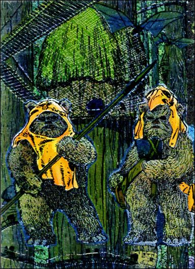 Star Wars Galaxy: Series 3 (Foil Subset) card 15 Ewoks