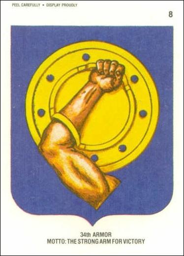 Desert Storm: Series 1 (Sticker Subset) card 8 34th Armor