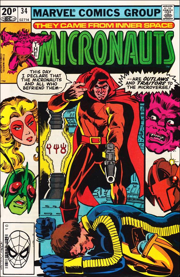 Micronauts (1979) issue 34-B UK Price Cover