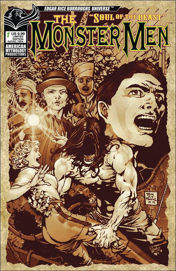 Monster Men: Soul of the Beast issue 1-C Roy Allen Martinez Ltd Pulp Horror Cover
