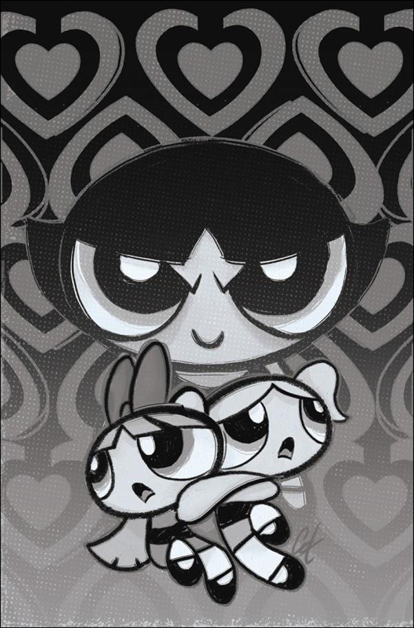 Powerpuff Girls: Halloween Special issue 1-K Cat Staggs B&W Virgin 1:20 Cardstock Cover