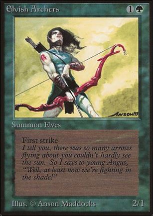 Magic the Gathering: Limited Edition Beta (Base Set) card 192 Elvish Archers