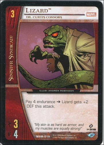 Web of Spider-Man VS System (Base Set) card 19 Lizard