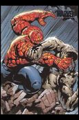 Marvel Heroes and Villains (Silver Foil Parallel Base Set) card 31 Thing vs Clay Golem