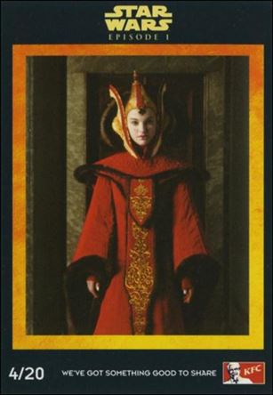 Star Wars: Episode I The Phantom Menace Kentucky Fried Chicken UK (Promo) card 4/20 Queen Amidala