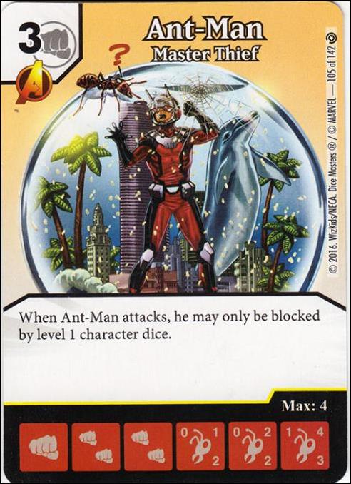 Marvel Dice Masters Civil War card 105 Ant-Man: Master Thief