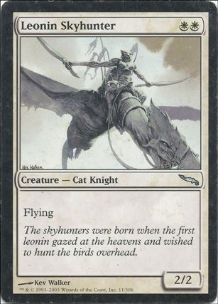 Magic the Gathering: Mirrodin (Base Set) card 11 Leonin Skyhunter