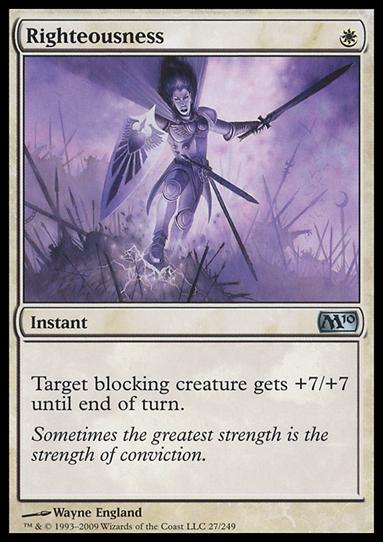 Magic the Gathering: 2010 Core Set (Base Set) card 27 Righteousness