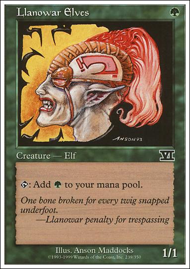 Magic the Gathering: 6th Edition (Base Set) card 239 Llanowar Elves
