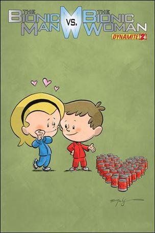 Bionic Man vs the Bionic Woman issue 2-C Chris Eliopoulos 1:xx Cute Cover