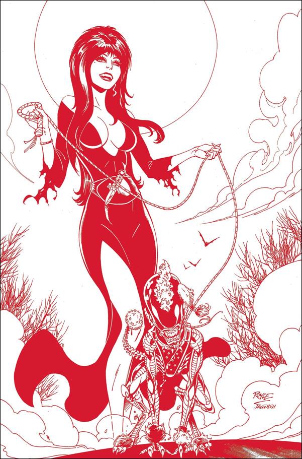 Elvira in Horrorland issue 3-L John Royle 1:11 Red Line Art Cover