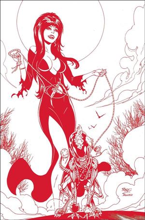 Elvira in Horrorland issue 3-L John Royle 1:11 Red Line Art Cover