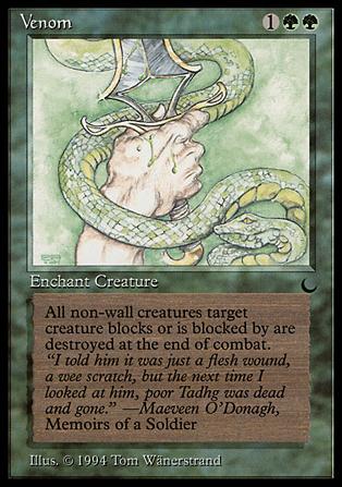 Magic the Gathering: The Dark (Base Set) card 90 Venom