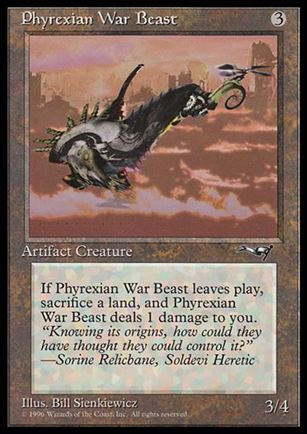Magic the Gathering: Alliances (Base Set) card 127-B Phyrexian War Beast