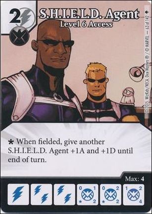 Marvel Dice Masters Age of Ultron  card 63 S.H.I.E.L.D. Agent