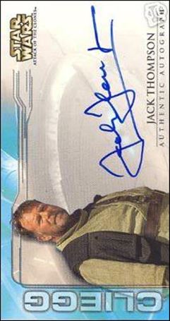 Star Wars: Attack of the Clones Widevision  (Autograph Subset) card nn25 Jack Thompson - Cliegg Lars