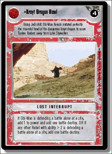Star Wars: Premiere Limited (Base Set) card 243 Krayt Dragon Howl