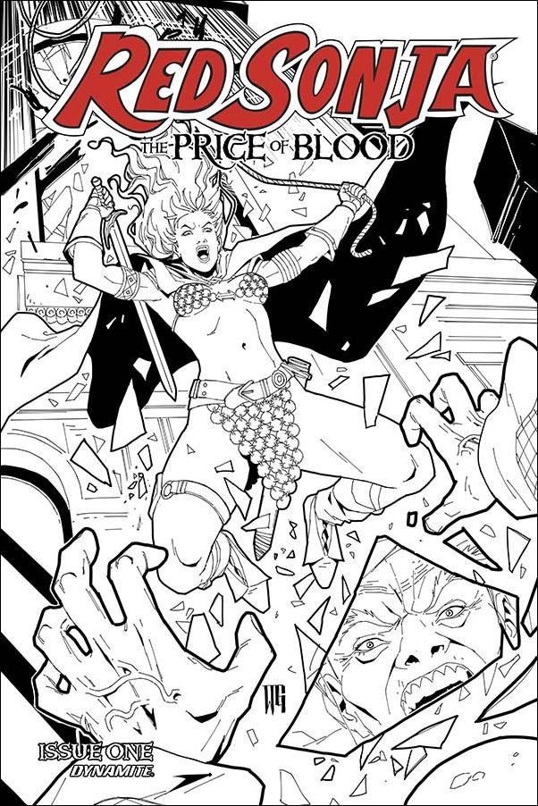 Red Sonja: Price of Blood issue 1-H Walter Geovani 1:15 Black & White Cover