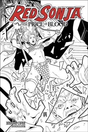 Red Sonja: Price of Blood issue 1-H Walter Geovani 1:15 Black & White Cover