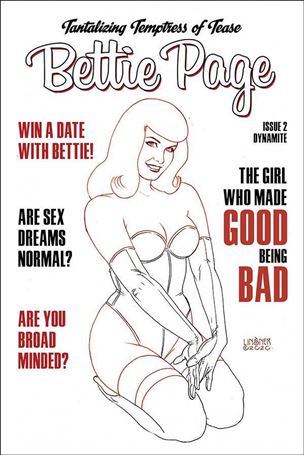 Bettie Page (2020) issue 2-R Joseph Michael Linsner 1:35 Line Art Cover