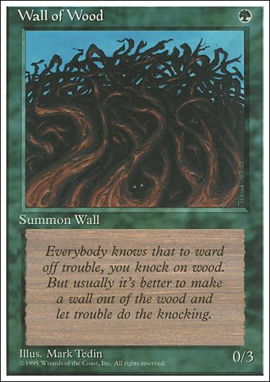 Magic the Gathering: 4th Edition (Base Set) card 284 Wall of Wood