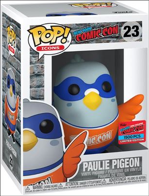 POP! Icons figure 23-F Paulie Pigeon (Orange) NYCC Exclusive 1/1500