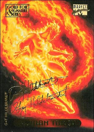 1994 Marvel Masterpieces (Gold-Foil Signature Parallel Base Set) card 52 Human Torch