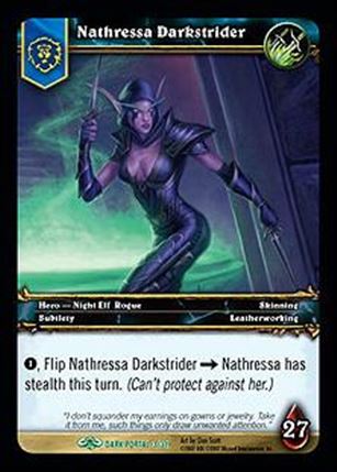 World of Warcraft: Through the Dark Portal (Oversized Hero Subset) card 3 Nathressa Darkstrider