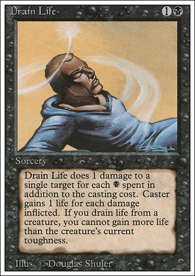 Magic the Gathering: Revised (Base Set) card 106 Drain Life